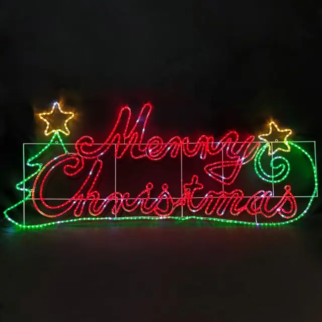 MERRY CHRISTMAS ΜΕ ΔΕΝΤΡΟ ΜΟΝΟΚΑΝΑΛΟΣ ΦΩΤΟΣΩΛΗΝΑΣ 576 LED 24m ΠΡΑΣΙΝΟ & KOKKINO FLASH IP65 2005x810mm ΜΕ 1.5m ΚΑΛΩΔΙΟ / X085763222