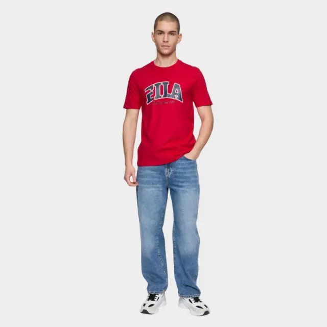 Fila - Ανδρικό T-shirt Lanaken Regular Fit FAM0882-30002 Κόκκινο - XL 3