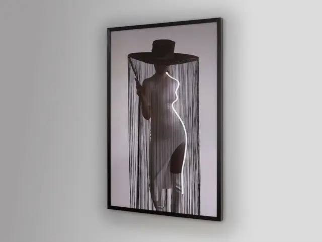 Διακοσμητικός Πίνακας Diva 301299 LED Light Art 80x120 cm Άσπρο Γκρί Μαύρο Χρυσό 3