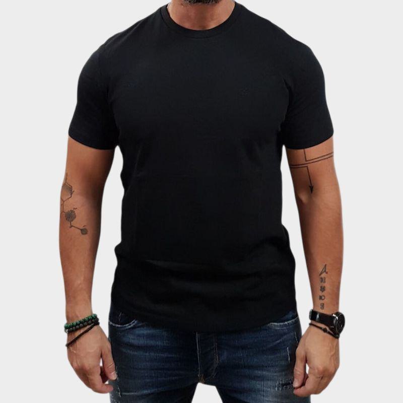 Calvin Klein - Ανδρικό T-shirt Classic Monogram Tee Regular Fit LV04RD254G-UB1 Μαύρο - XL