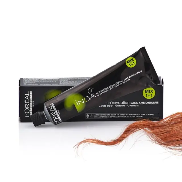 Loreal Inoa Βαφή 7,34 Ξανθό Ντορέ Χάλκινο 60ml 2