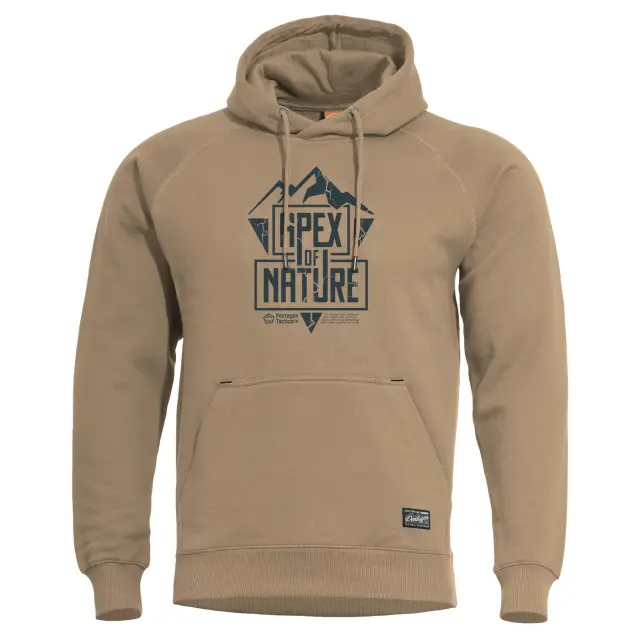 PHAETON HOOD SWEATER "APEX OF NATURE" | K09021-AN 82-Tan Brown