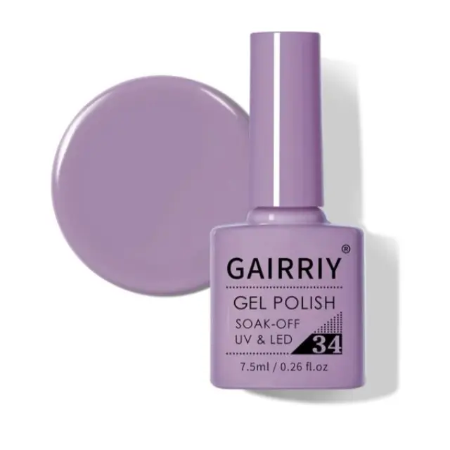 Ημιμόνιμο επαγγελματικό βερνίκι GAIRRIY 7.5ML - 0.26FL.OZ 34
