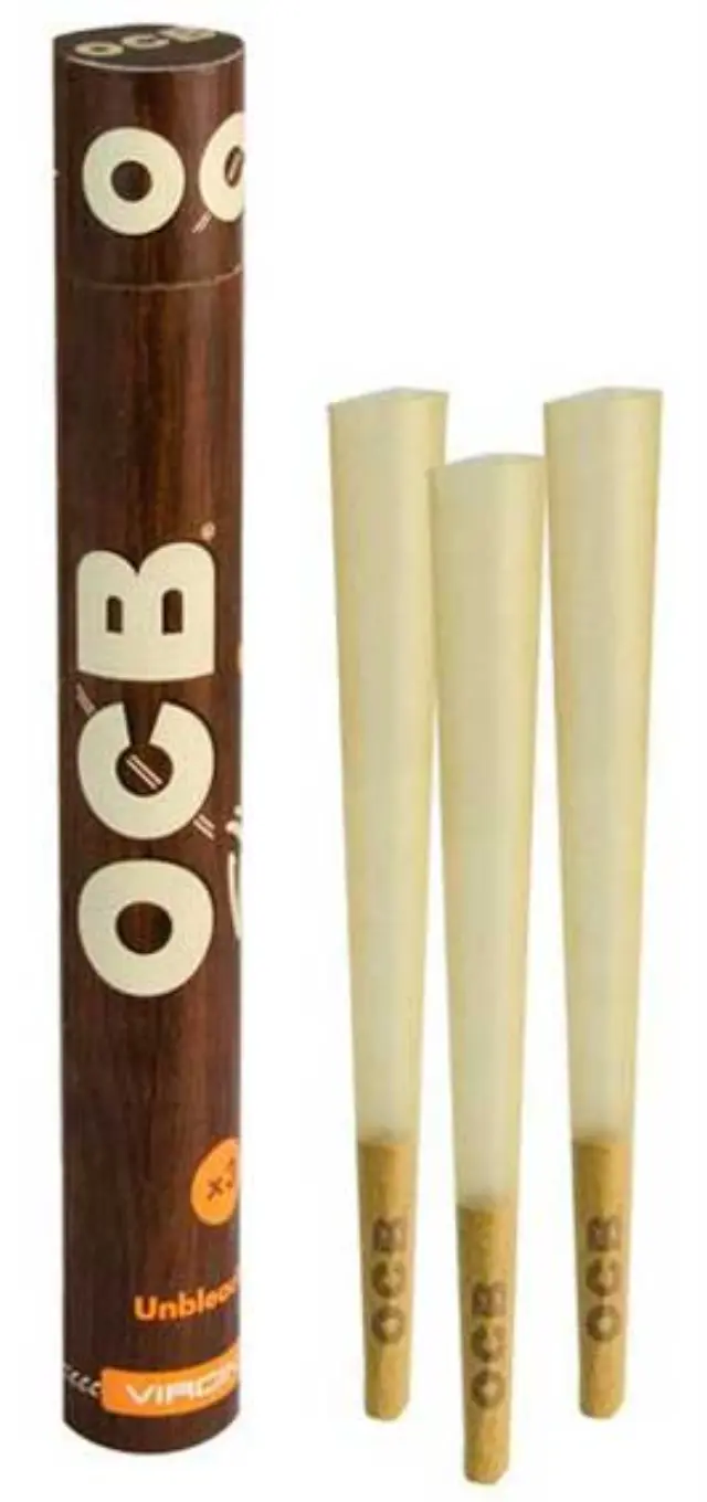 OCB Cone Κώνος Ακατέργαστο Slim Unbleached x3 Pocket - King Size