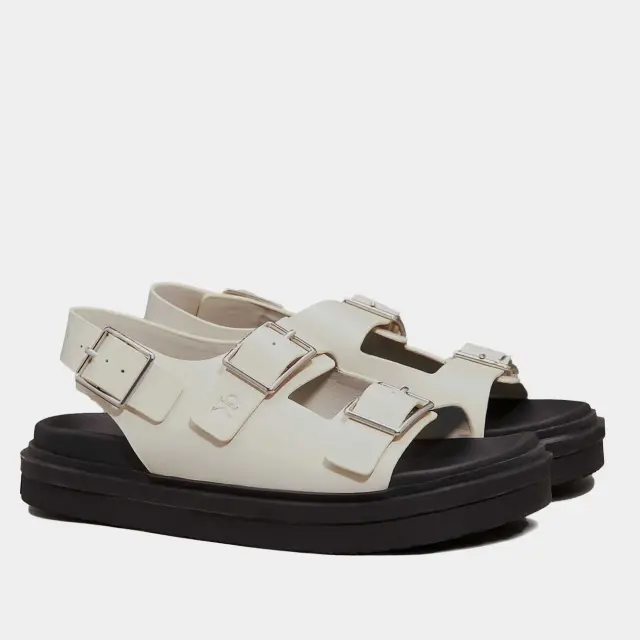 Γυναικεία Δερμάτινα Σανδάλια Calvin Klein YW0YW01785 AEO Μπεζ Μπεζ - 37 2