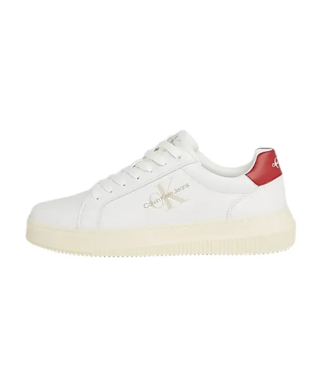 Calvin Klein - Cupsole Mono Lth Ανδρικά Chunky Sneakers YM0YM00681-0KV Λευκό 2