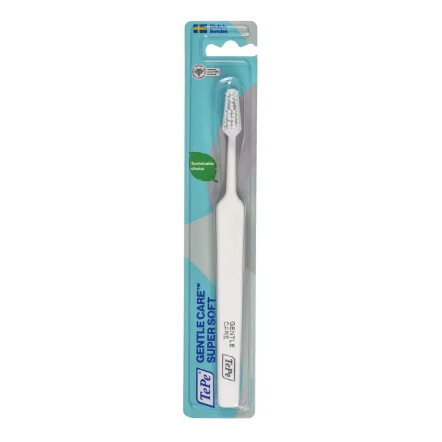 TEPE Οδοντόβουρτσα Gentle Care Super Soft Λευκή, 1τμχ