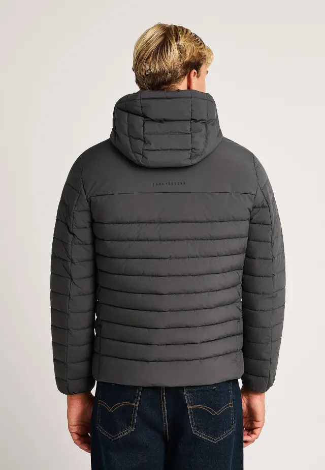 Funky Buddha Puffer Jacket Dark Grey FBM014-002-01-Dark Grey - 3XL 3