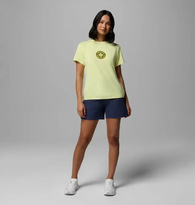 Columbia Parsons Point T-Shirt Citron Haze Heather – Γυναικείο Μπλουζάκι με Τύπωμα - 2154951-775 - L 2
