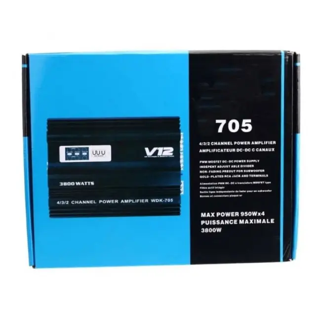 Ενισχυτής αυτοκινήτου 4 καναλιών WDK-V705 – Amplificateur 4567 3