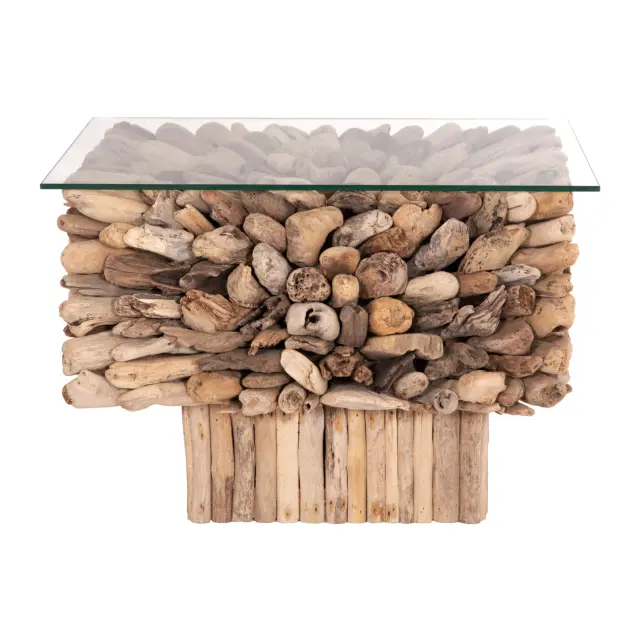 ΤΡΑΠΕΖΙ ΣΑΛΟΝΙΟΥ ΤΕΤΡΑΓΩΝΟ FB99961 DRIFTWOOD--ΓΥΑΛΙ 75x75x51Υεκ. 3