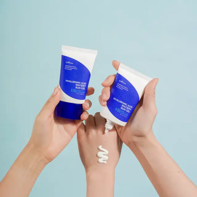 Isntree Hyaluronic Acid Watery Sun Gel SPF 50+ , Αντηλιακή Λεπτόρευστη Κρέμα Προσώπου με 8 Τύπους Υαλουρονικού Οξέος 50ml 2