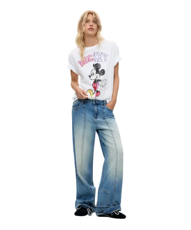 Desigual -Γυναικείο T-Shirt Migmickey 26WWTK59-1000 Λευκό 3