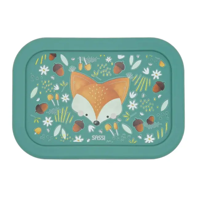 Sassi Φαγητοδοχείο Σιλικόνης με 3 Χωρίσματα Crunchy The Fox 3