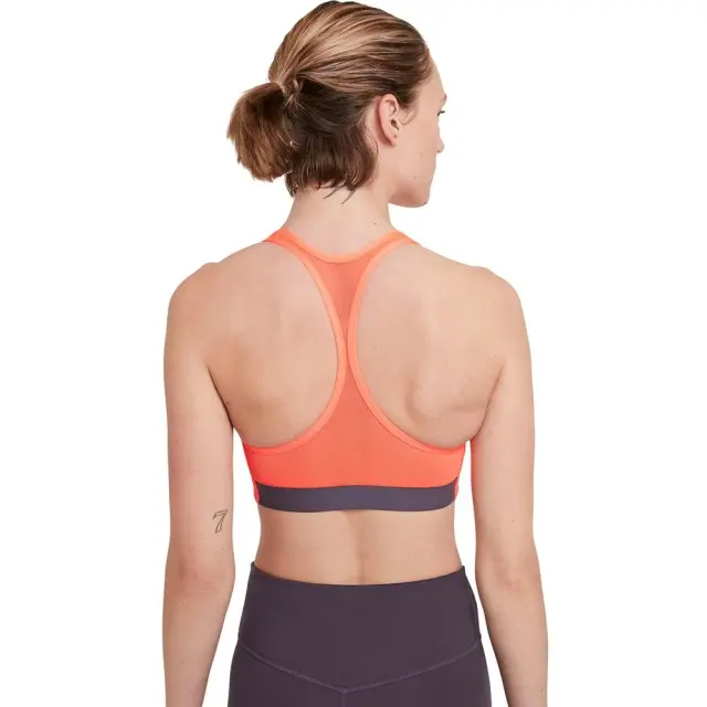 Nike Swoosh Logo Bra (CZ4443-854) - Πορτοκαλί - L 2