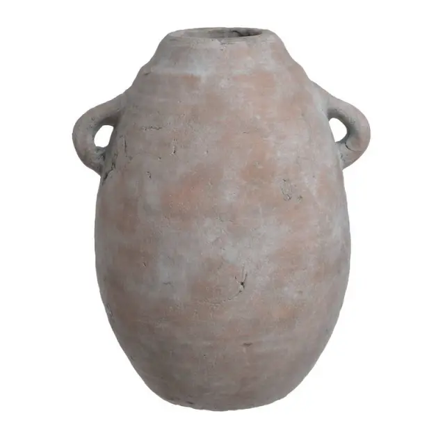 Αμφορέας κεραμικός vintage, μπεζ, Y30cm