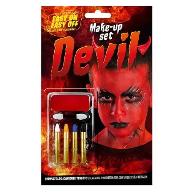 Σετ βαφής devil με μακιγιάζ & 4 μολύβια