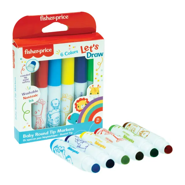 Σετ μαρκαδόρων 6τμχ πλενόμενοι Fisher-Price