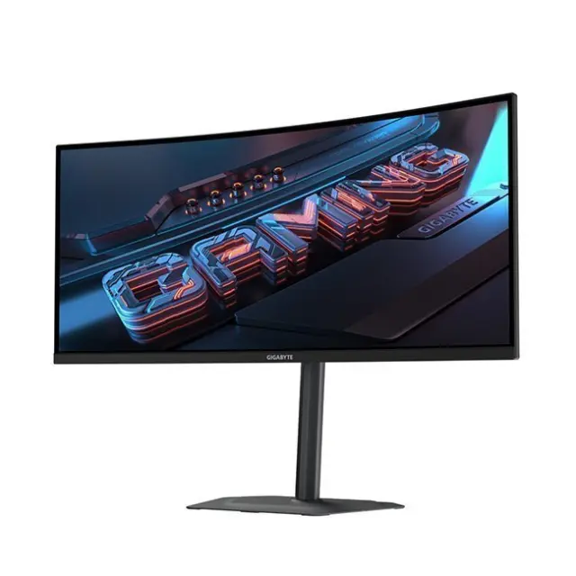 GIGABYTE G34WQC2 34” WQHD Curved Gaming Monitor - 3440 x 1440, 1500R, 200Hz, 1ms, 450 cd/m2, AMD FreeSync Premium, DisplayHDR 400, HDMI 2.0, Displayport 1.4 2