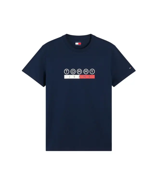 Tommy Hilfiger - Ανδρικό T-shirt Dna Play Slim Fit DM0DM23715-C1G Μπλε Σκούρο