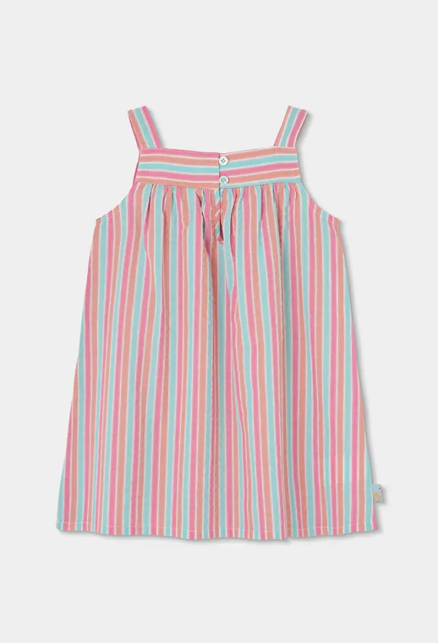 Boboli Poplin φόρεμα ριγέ για κορίτσι 333098-9805 2