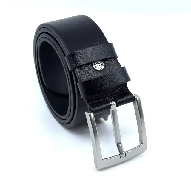 Μαύρη Δερμάτινη Ζώνη Full Grain 4,5 cm - 105cm 2