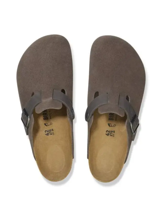 Birkenstock Σαμπώ Επαγγελματικό δέρμα/δέρμα Nubuck Καφέ BIR/BOSTON 1029210 CONCRETE - 44 3