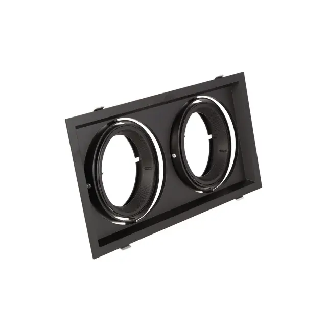 Olo 03116/2/B Διπλό σποτ ορθογώνιο κινητό 32.5x17.5x4.5cm μαύρο 3