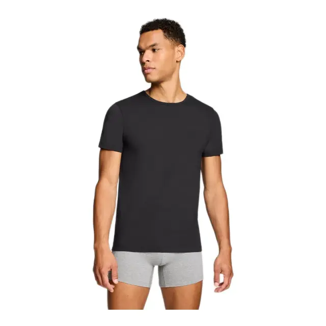 Levi's Ανδρικό Φανελάκι Κοντό Μανίκι Solid Crew Neck - Διπλό Πακέτο, Χρώμα Jet Black 2