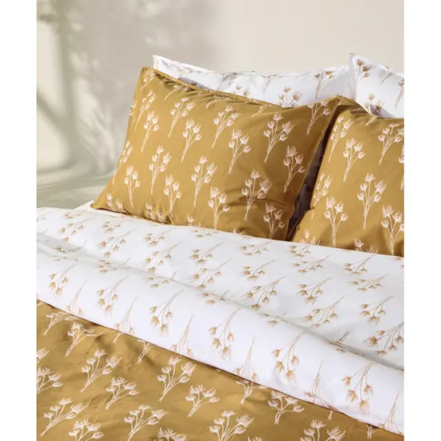 Σετ Σεντόνια King Size 4 Τεμαχίων Kentia Louise Mustard- Beige 270x270 2