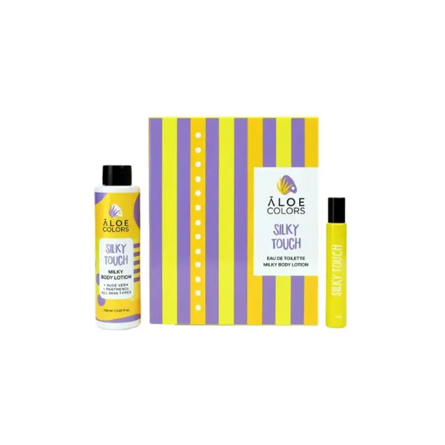 Aloe Colors Silky Touch Gift Set Σετ Δώρου με Silky Touch Milky Body Lotion Κρέμα Σώματος, 150ml & Silky Touch Eau De Toilette Άρωμα, 10ml,1 set