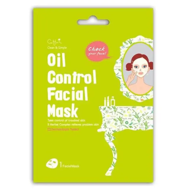 Vican Cettua Clean + Simple Oil Control Facial Mask Μάσκα Προσώπου για Λιπαρές Επιδερμίδες 1τμχ