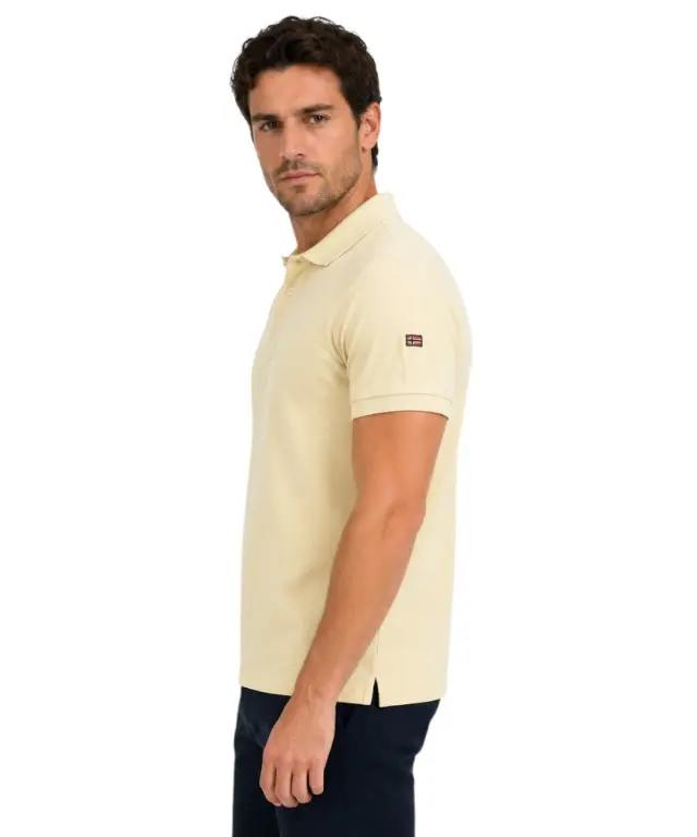Norway Nautical School - Ανδρική Κοντομάνικη Μπλούζα Polo 858867-BEIGE Μπεζ 2
