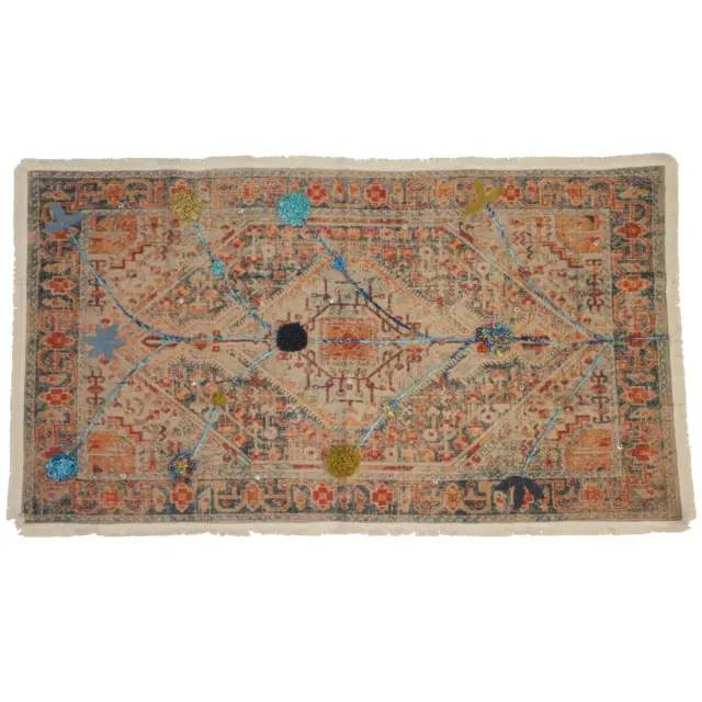 Χαλί Vintage Πολύχρωμο Βαμβακερό 80x150cm
