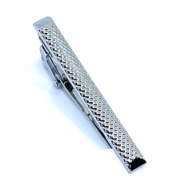 Σχεδιαστικό Ασημί Κλιπ Γραβάτας 5 cm – LGTC-T5/9 3
