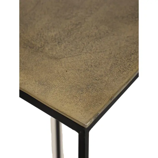 Τραπεζάκι Χρυσό Αλουμίνιο 45x45x70cm Σετ 2Τμχ 3