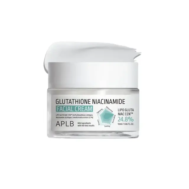 APLB Glutathione & Niacinamide Facial Cream – Κρέμα Προσώπου για Λάμψη, Ομοιόμορφο Τόνο & Ενυδάτωση 55ml
