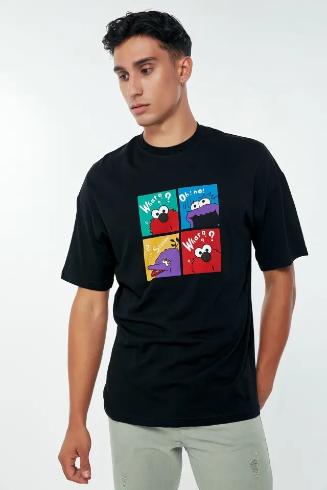 T-Shirt Βαμβακερό Tunes Μαύρο