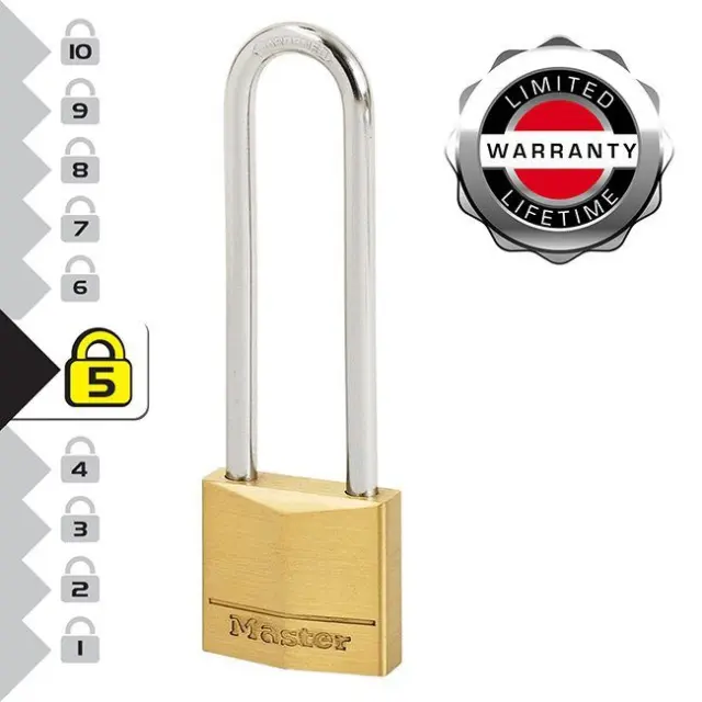 Master Lock 150EURDLJ - Λουκέτο συμπαγές μπρούτζινο 50mm μακρύλαιμο 64mm 2