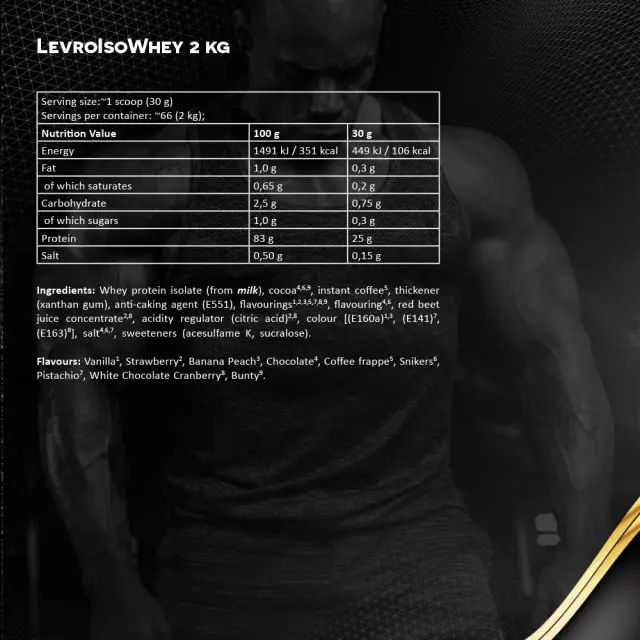Kevin Levrone Levro Iso Whey Vanilla, 2 kg 2