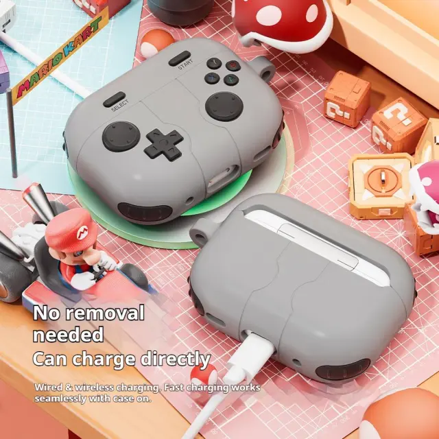 Retro Console Θήκη για Airpods Pro 3-Rock Grey OEM 2