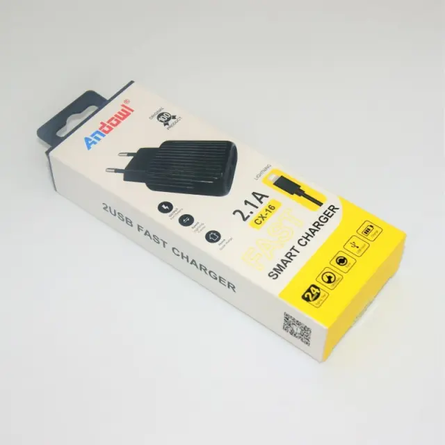 ΦΟΡΤΙΣΤΗΣ ΜΕ 2 ΘΥΡΕΣ 2.1A i-phone ANDOWL AN-CX-16ip 2