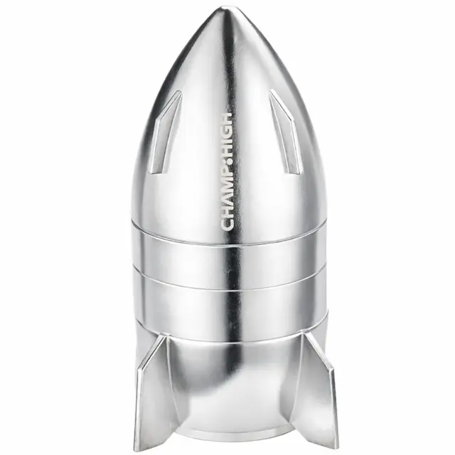 Champ High Mini Spaceship Metal Grinder 50mm 4 Parts Ασημί