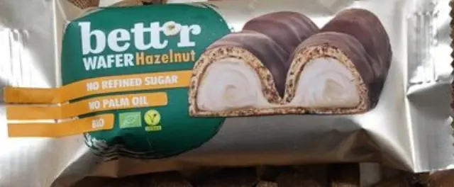 Γκοφρέτα με κρέμα Φουντούκι Xωρίς Ζάχαρη 33g - Bettr