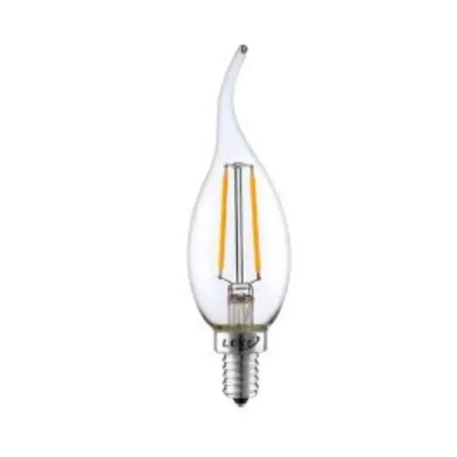 Λάμπα LED E14 C35T 2W Θερμό, Filament, κερί