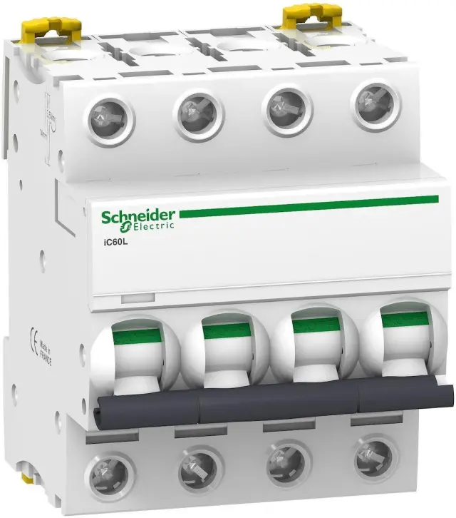 Miniature circuit-breaker, Acti9 iC60L, 4P, 40 A, C curve, 15000 A (IEC 60898-1), 20 kA (IEC 60947-2)