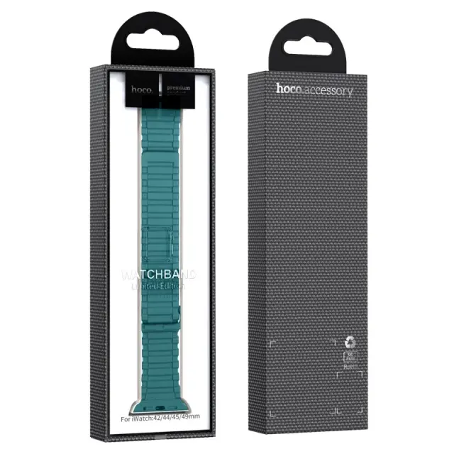 Watchband Hoco WA06 Flexible Military Pattern 42/44/45/49mm για Apple Watch 1/2/3/4/5/6/7/8/SE/Ultra Green Shirt Grey Silicon Band 2