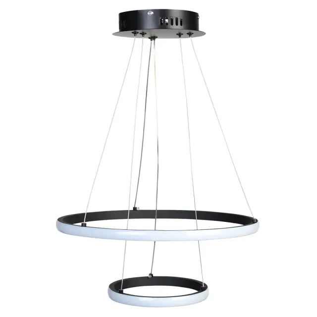 Φωτιστικό κρεμαστό Φ40-Φ20 εκ. LED 38W 4000K μαύρο - GLOBOBOX C935/40+20BK 2