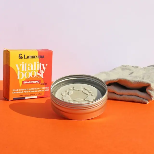 Lamazuna Solid Shampoo Vitality Boost For Normal & Dull Hair - Φυσικό Στερεό Σαμπουάν για Κανονικά & Θαμπά Μαλλιά με Λευκό & Πράσινο Άργιλο 2