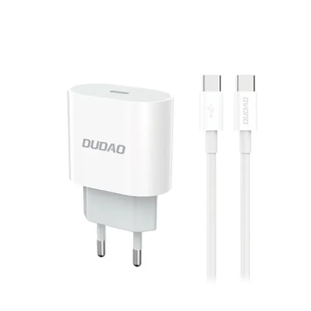 Dudao Φορτιστής A14EUC PD 20W 1x USB-C with Cable White